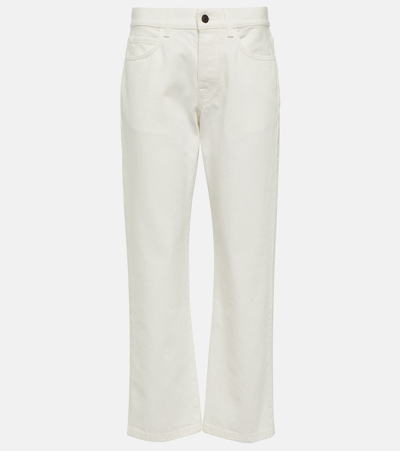 The Row Goldin Ankle Slim Straight Leg Jeans In White