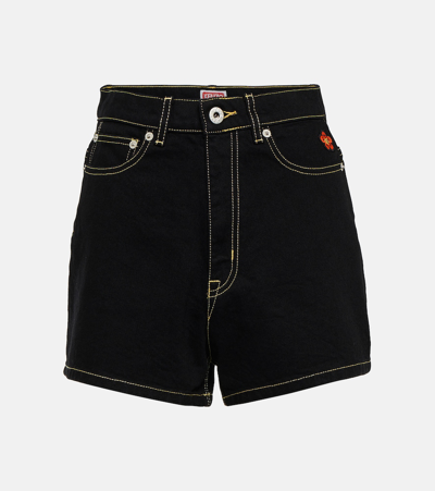 Kenzo Short In Rinse Black Denim