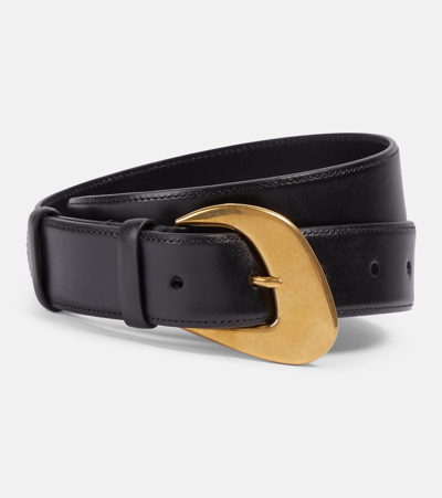 The Row Effi Leather Belt In Black Ang