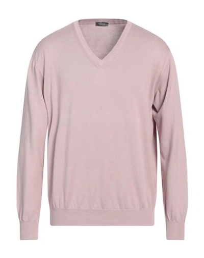 Rossopuro Man Sweater Pink Size 3 Cotton