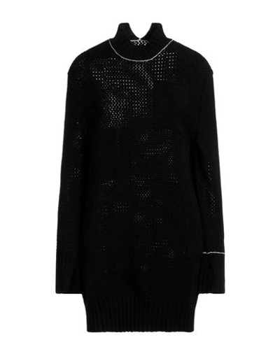 Mm6 Maison Margiela Woman Turtleneck Black Size S Virgin Wool, Polyamide, Acrylic