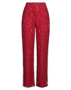 Merci .., Woman Pants Red Size 4 Viscose, Cotton, Polyamide