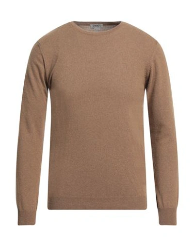 Seventy Sergio Tegon Man Sweater Camel Size S Wool, Viscose, Polyamide, Cashmere In Beige