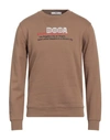 Dooa Man Sweatshirt Brown Size 3xl Cotton, Polyester