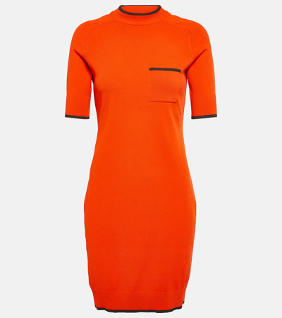 Sportmax Zante Ribbed-knit Minidress In Red