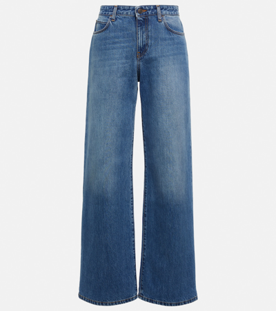 The Row Goldin Mid-rise Jeans In Blue