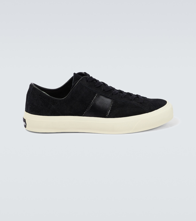 Tom Ford Cambridge Suede Trainers In Black