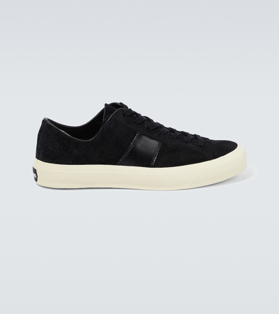 Tom Ford Cambridge Suede Sneakers In Black