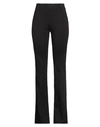 Douuod Woman Pants Dark Brown Size 8 Viscose, Polyamide, Elastane In Black