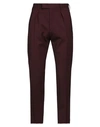 Pt Torino Pants In Bordeaux Wool In Red