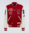 Amiri Logo-patch Varsity Jacket In Red