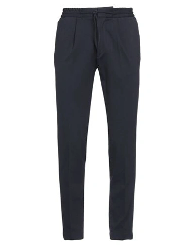 Manuel Ritz Man Pants Midnight Blue Size 36 Viscose, Polyamide, Elastane In Blue