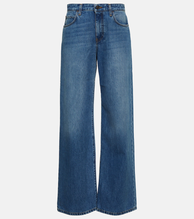 The Row Eglitta Mid-rise Wide-leg Jeans In Blue