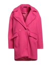 Vanessa Scott Woman Coat Fuchsia Size Onesize Polyester, Viscose, Elastane In Pink
