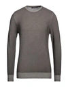 Jeordie's Man Sweater Taupe Size Xl Merino Wool In Grey