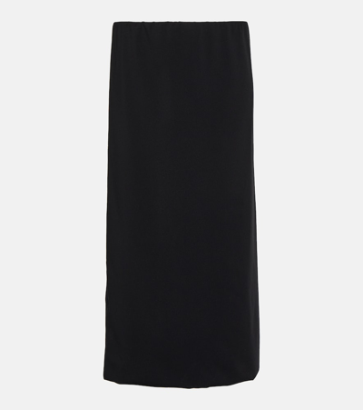 The Row Alania Midi Skirt In Black