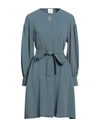 Alysi Woman Short Dress Pastel Blue Size 2 Polyester