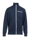 Palm Angels Navy Polyester Classic Track Sweatshirt In Blue
