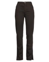 Federica Tosi Woman Pants Dark Brown Size 26 Cotton, Elastane In Brown