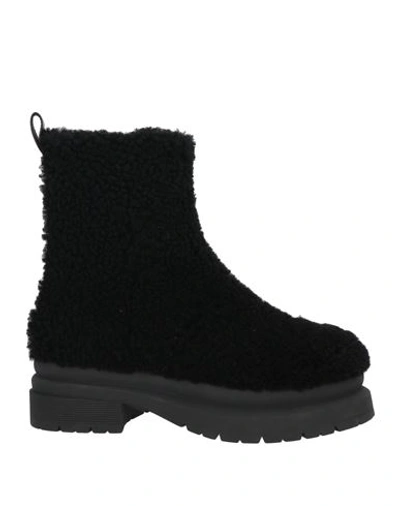 Jw Anderson Woman Ankle Boots Black Size 8 Soft Leather, Merino Wool