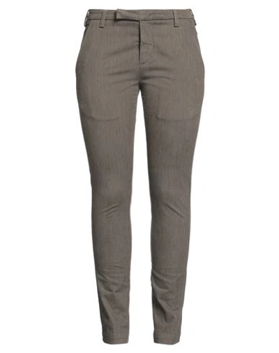 Entre Amis Woman Pants Taupe Size 36 Cotton, Lycra, Elastane In Grey