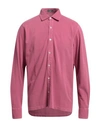Rossopuro Man Shirt Mauve Size 8 Cotton In Purple