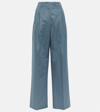 THE ROW GAUGIN HIGH-RISE COTTON AND RAMIE PANTS