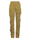 Off-white Woman Pants Khaki Size 4 Cotton, Polyamide In Beige