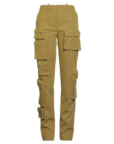 Off-white Woman Pants Khaki Size 2 Cotton, Polyamide In Beige