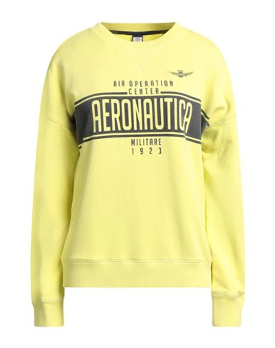Aeronautica Militare Woman Sweatshirt Yellow Size M Cotton