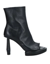 Malloni Woman Ankle Boots Black Size 11 Soft Leather