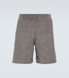 Givenchy 4g Cotton-blend Terry Bermuda Shorts In Grey