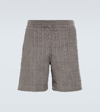 Givenchy 4g Cotton-blend Terry Bermuda Shorts In Titanium