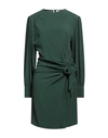 Semicouture Woman Mini Dress Dark Green Size 6 Acetate, Silk