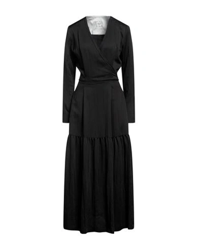 Alysi Woman Maxi Dress Black Size 6 Modal, Viscose, Polyamide
