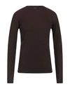 Sseinse Man Sweater Dark Brown Size Xl Viscose, Nylon