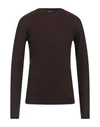 Sseinse Man Sweater Dark Brown Size S Viscose, Nylon
