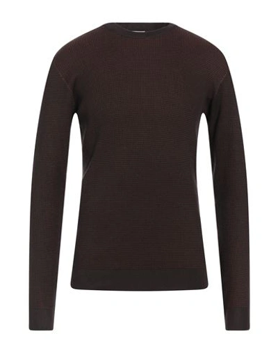 Sseinse Man Sweater Dark Brown Size S Viscose, Nylon