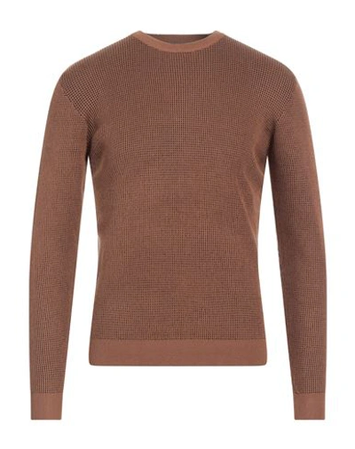 Sseinse Man Sweater Brown Size Xl Viscose, Nylon