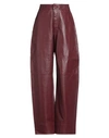 Nynne Woman Pants Burgundy Size 2 Soft Leather In Red