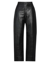 Nynne Woman Pants Black Size 4 Soft Leather In Black