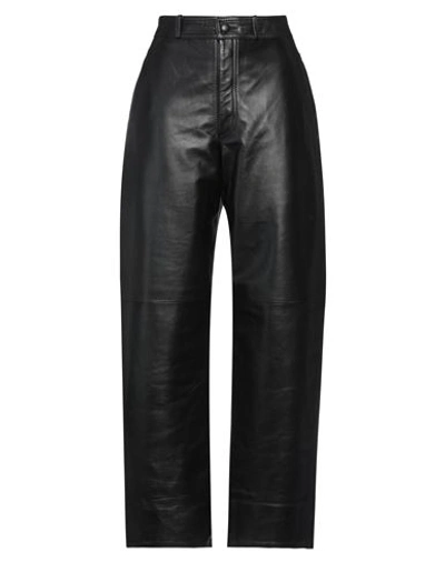 Nynne Woman Pants Black Size 4 Soft Leather