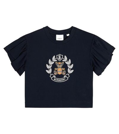 Burberry Kids' Thomas Bear Cotton T-shirt In Blue