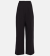The Row Gaugin High-rise Wide Leg Cotton Pants In Black