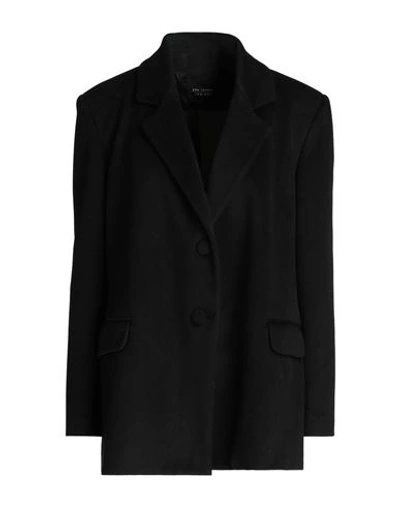 Yes London Woman Blazer Black Size 10 Polyester, Viscose