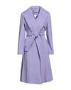 MARELLA MARELLA WOMAN COAT LIGHT PURPLE SIZE 10 VIRGIN WOOL, POLYAMIDE