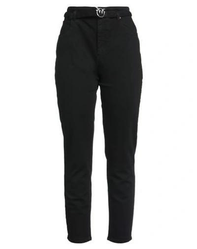 Pinko Woman Denim Pants Black Size 31 Cotton, Viscose, Lyocell, Elastomultiester, Elastane