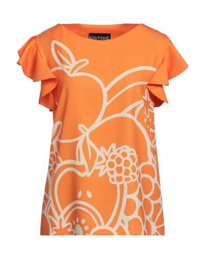 Boutique Moschino Woman Blouse Orange Size 8 Polyester, Elastane