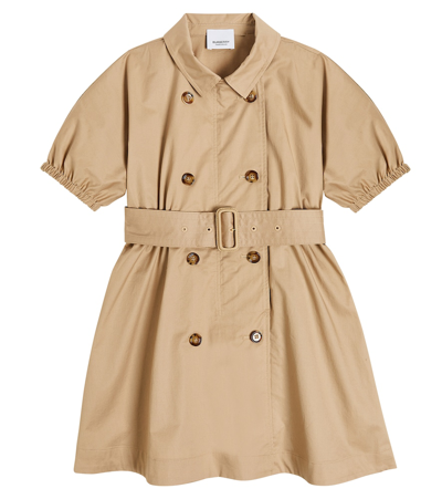 Burberry Kids' Cotton-blend Dress In Beige