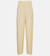 The Row Gordon Wide-leg Wool Trousers In Beige